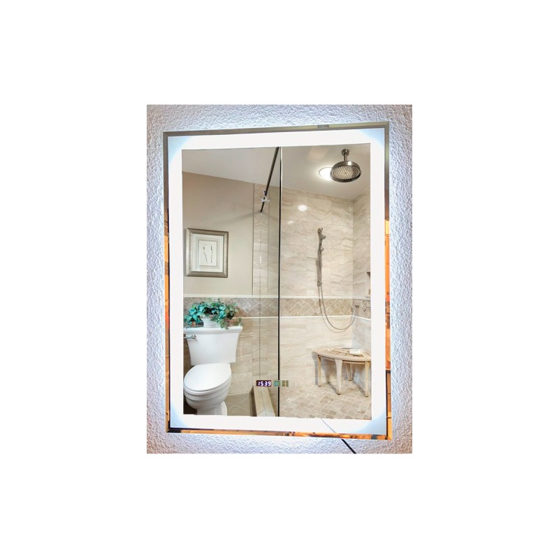 Espejo 80x60 cm, con Luz led de encendido touch y bluetooth EL8060E