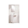 Kit tocador basic con espejo  y lavabo 42 x 25 color blanco brillante
