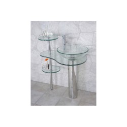 Tocador ATN-020 cristal templado transparente 74 x 120 x 46 cm