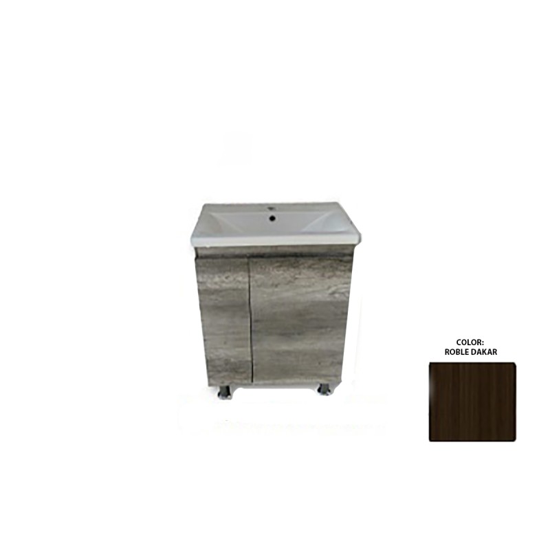 Tocador Genova 60 color roble dakar 60 x 38.5 x 85 cm