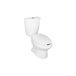 Inodoro alargado Austral con botón color blanco