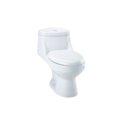 Inodoro alargado One piece Oporto color blanco