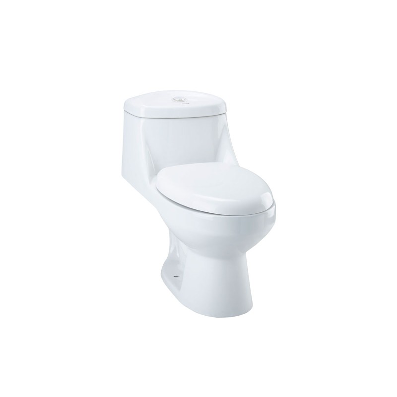 Inodoro alargado One piece Oporto color blanco
