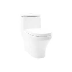 Inodoro alargado OP Fussion color blanco