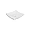 Lavabo cuadrado de sobreponer, Trazzo color blanco