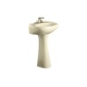 Lavabo con pedestal Austria, 1 taladro color hueso