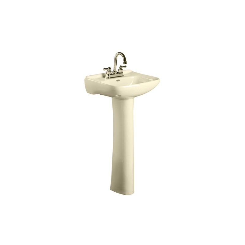 Lavabo con pedestal Cosmo de 4" color hueso