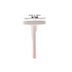 Lavabo con pedestal Habitat color blanco
