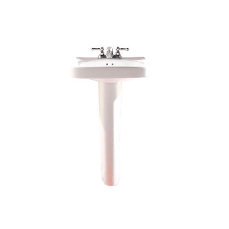 Lavabo con pedestal Habitat color blanco