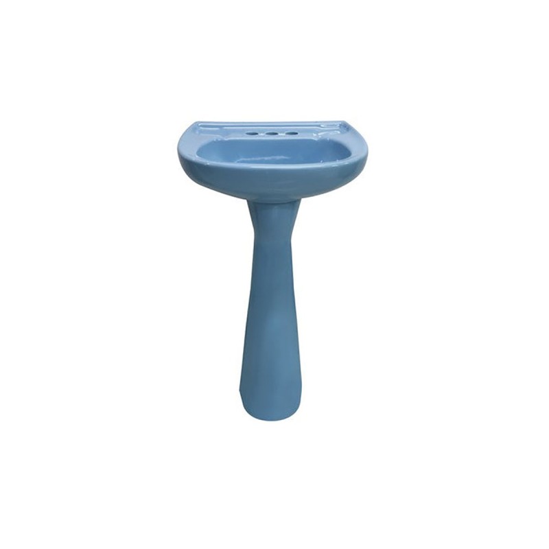 Lavabo con pedestal Jazmin color azul holanda
