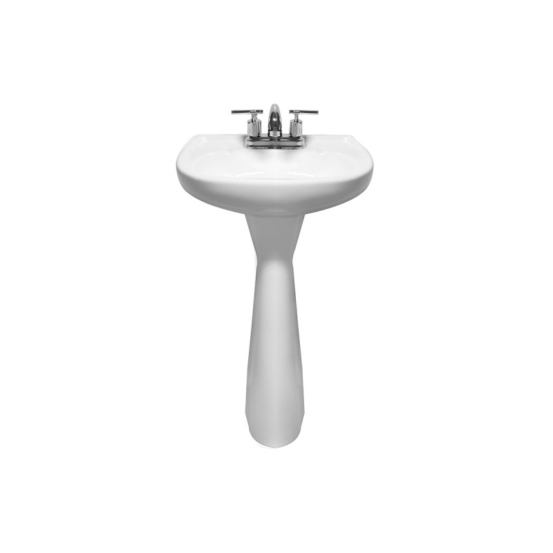 Lavabo con pedestal Jazmín color blanco | Ferretería Ensueño