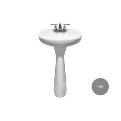 Lavabo con pedestal Jazmin color gris