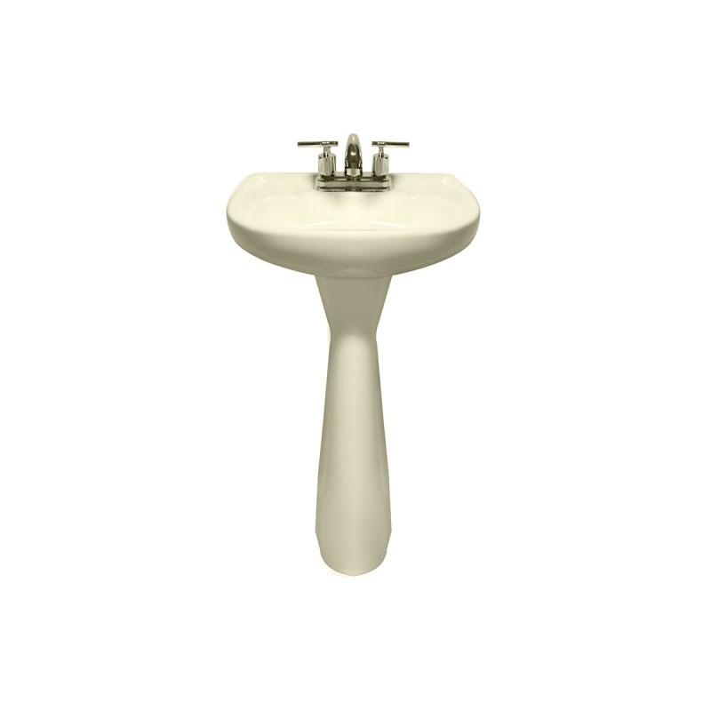 Lavabo con pedestal Jazmín color marfil