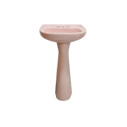 Lavabo con pedestal Jazmín color rosa