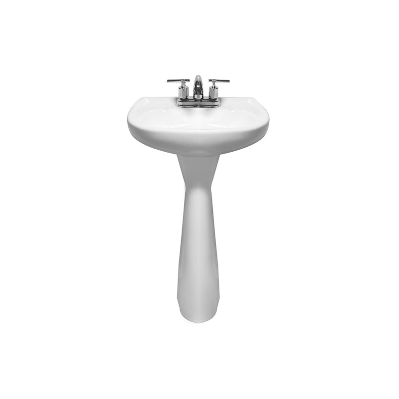 Lavabo con pedestal Lucas color blanco