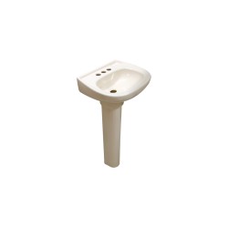 Lavabo con pedestal Lucas color marfil