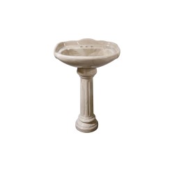 Lavabo con pedestal Oxford beige marmoleado