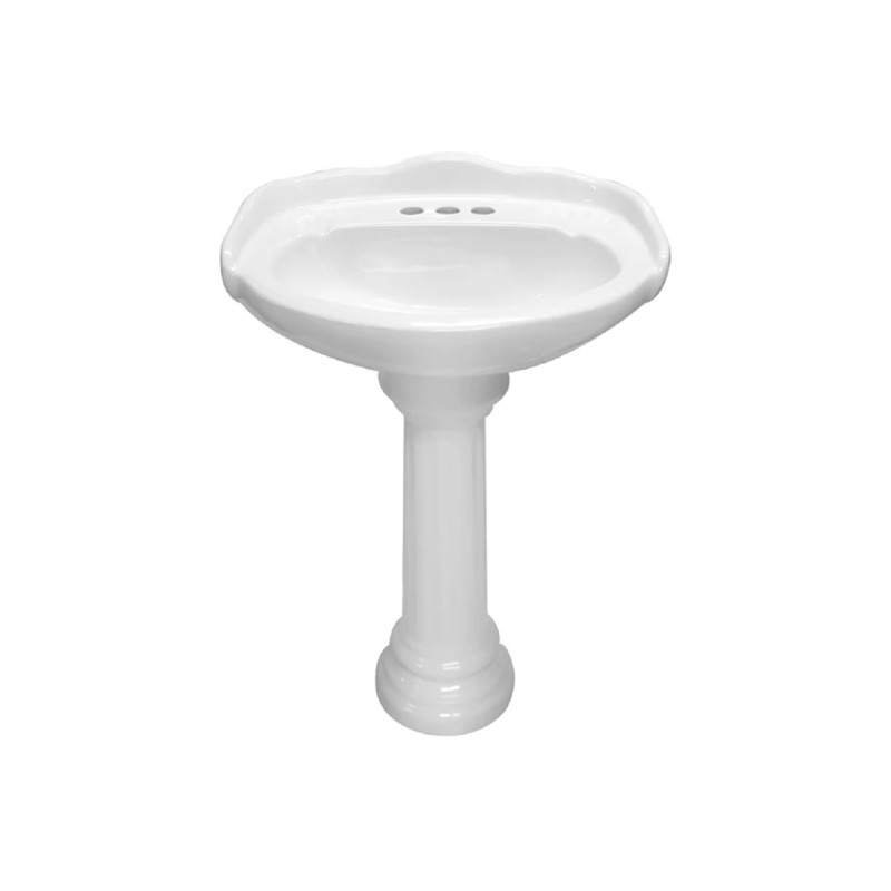 Lavabo con pedestal Oxford Blanco
