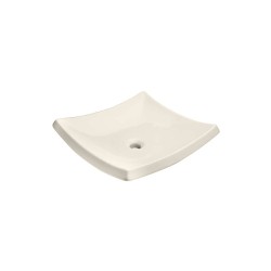 Lavabo cuadrado de sobreponer, Trazzo color marfil