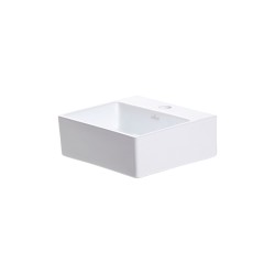 Lavabo de sobreponer Bari color blanco 32 x 28 x 11 cm