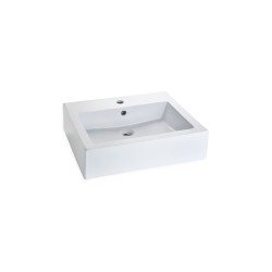 Lavabo de sobreponer con una perforación, Futura color blanco