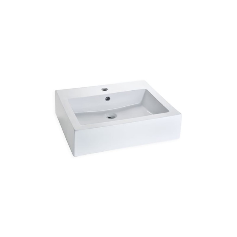 Lavabo de sobreponer con una perforación, Futura color blanco