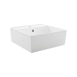 Lavabo de sobreponer Cuadrato color blanco