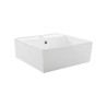 Lavabo de sobreponer Cuadrato color blanco
