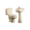 Paquete de baño Andromeda inodoro alargado y lavabo color hueso
