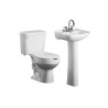 Paquete de baño Novara con inodoro redondo y lavabo color blanco