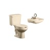 Paquete de inodoro redondo y lavabo Novara color hueso