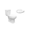 Paquete Tulipán con inodoro redondo y lavabo color blanco