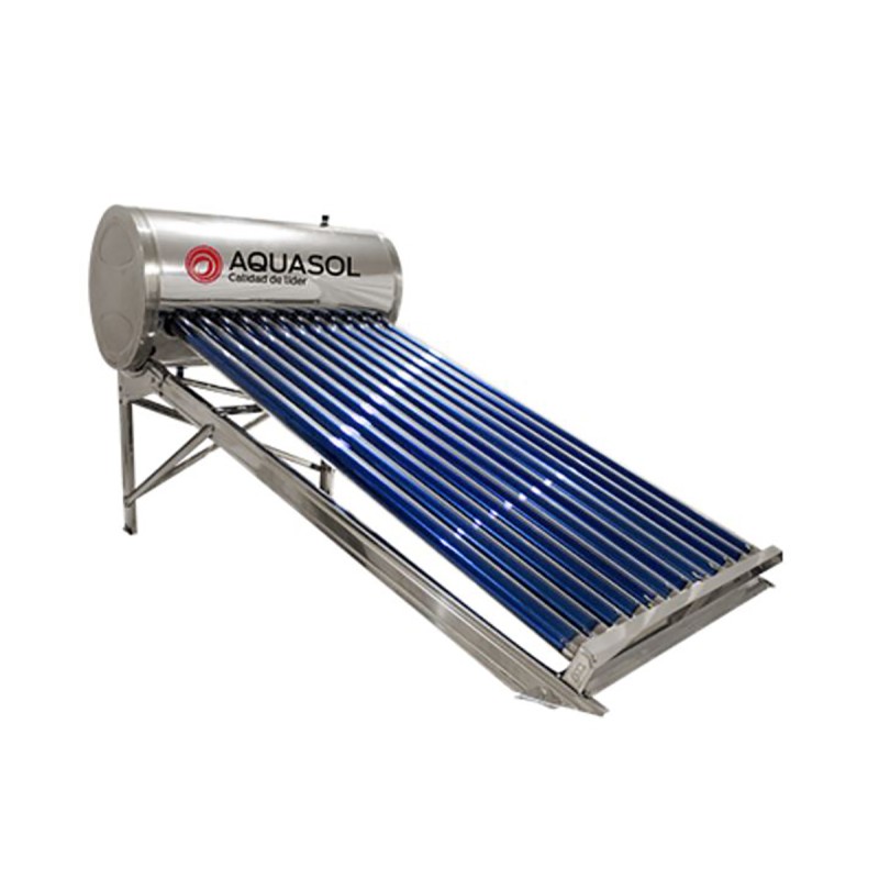 Calentador Solar 132 lts con sistema de gravedad Inox, 12 tubos