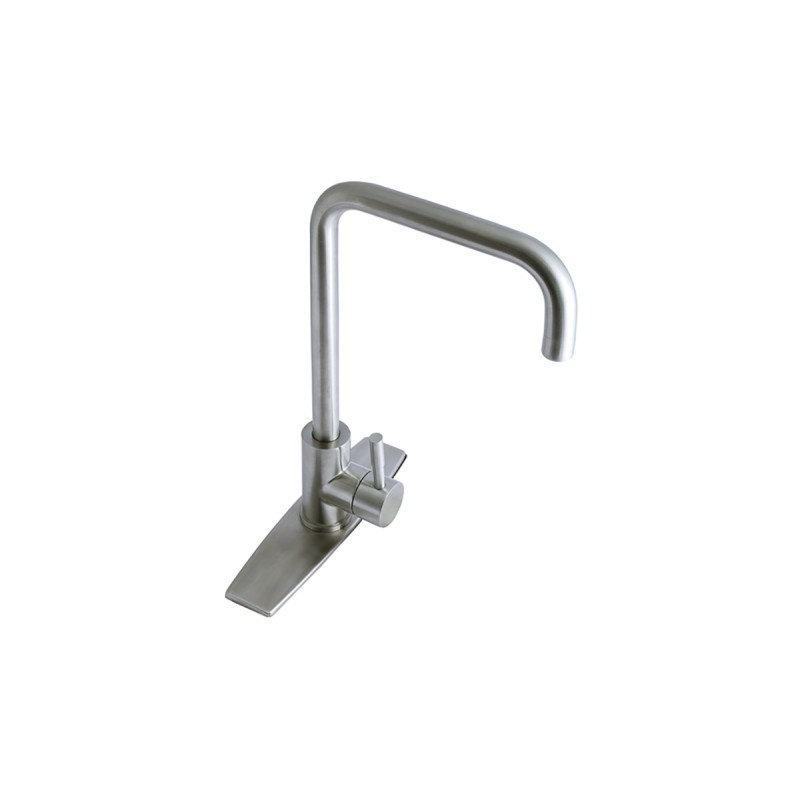 Monomando para fregadero con cuello de bastón 10060 en acero inoxidable