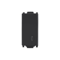 Apagador sencillo con piloto E92102 ALPHA, acabado negro