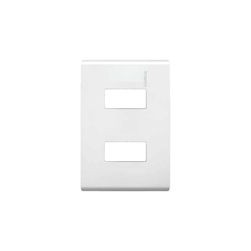 Tapa de 2 módulos color blanco