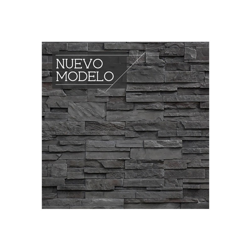 Piedra cultivada Fast set basalto, caja con 1m2