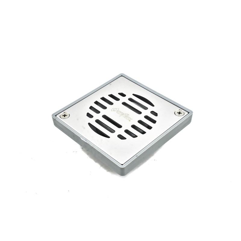 Coladera cuadrada de ABS con rejilla de acero inoxidable