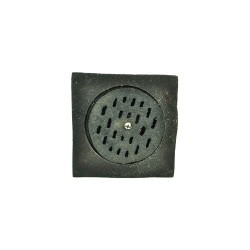 Coladera FV6 fierro medida real 12 x 12 cm