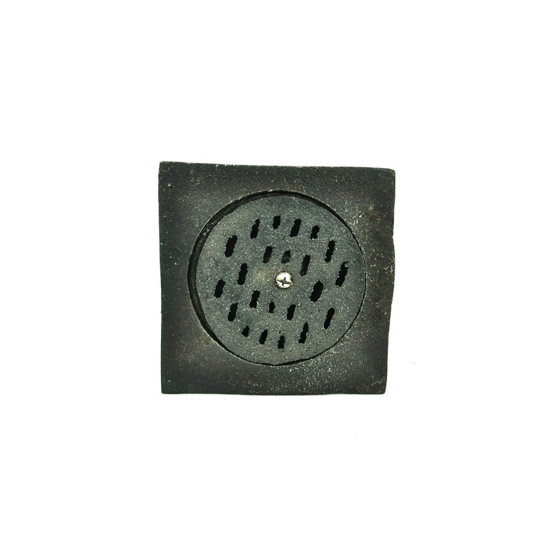 Coladera FV6 fierro medida real 12 x 12 cm