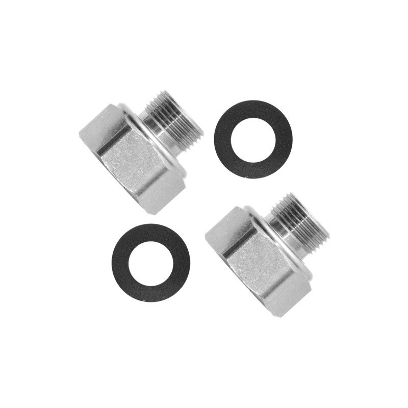 Adaptador niquelado 3/8 x 1/2