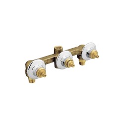 Ensamble básico de empotrar triple para regadera E40-II acabado cromo