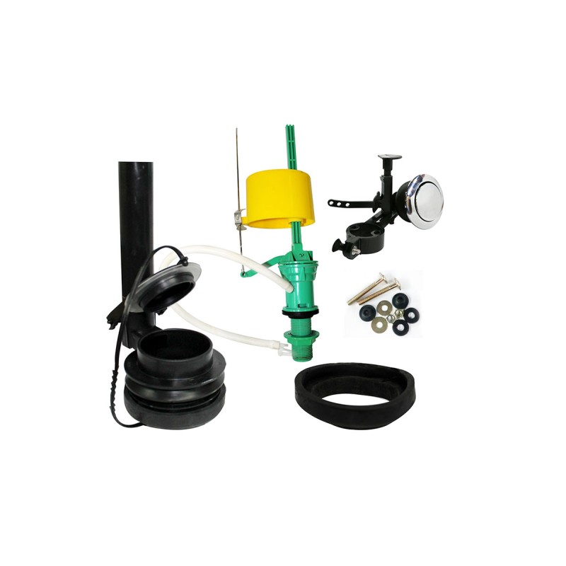 Herraje para tanque bajo de WC Tango, boton 58 mm