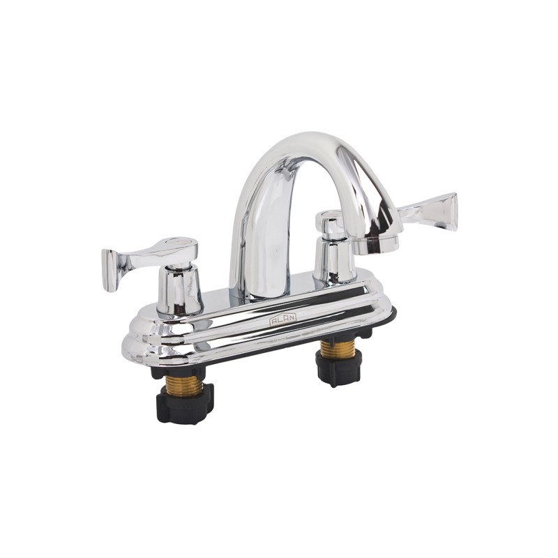 Mezcladora de 4" para lavabo con maneral de palanca curvo 6010