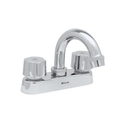 Mezcladora de 4" para lavabo tipo bar con cubiertas y manerales acabado cromo