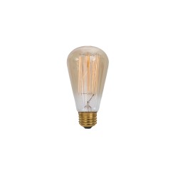 Bombilla incandescente decorativa vintage humo Campana ST64-35W-E27-HUMO