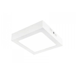 Lámpara LED de sobreponer cuadrada, Algedi II color blanco