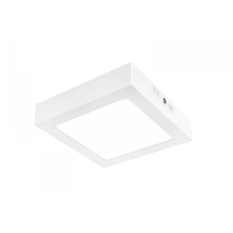 Lámpara LED de sobreponer cuadrada, Algedi II color blanco