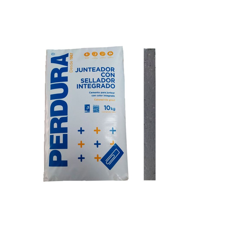 Junteador con sellador integrado color acero, bolsa de 10 kilos