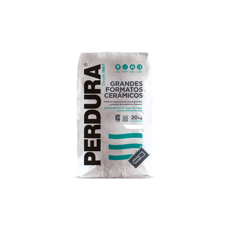 Adhesivo grandes formatos cerámica 20kg color gris